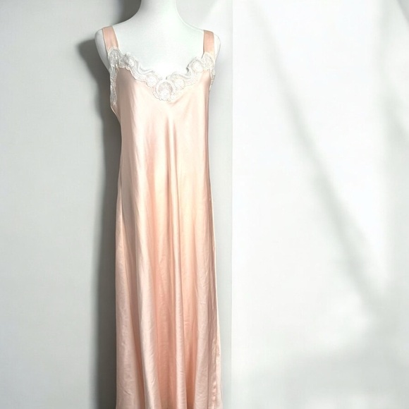 Vintage Other - Vintage peachy pink maxi gown M cottagecore glam fairy